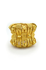 Vintage Articulated Spike Cuff Bracelet front @recess la