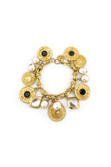 Vintage St. John Pearl & Chiclet Charm Bracelet @recess la