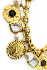Vintage St. John Pearl & Chiclet Charm Bracelet detail @recess la