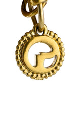 Vintage St. John Pearl & Chiclet Charm Bracelet signature charm @recess la