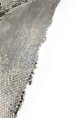 Vintage Julie Rubano Pewter Metal Mesh Bib Necklace damage @recess la