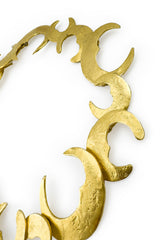 Vintage Les Bernard Textured Crescent Moon Collar Necklace detail @recess la