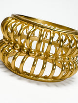 Vintage Ribbed Double Cage Bangle detail @recess la