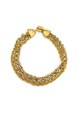Vintage Givenchy Mixed Chain Collar Necklace front @recess la