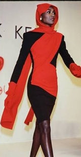 1989 F/W Asymmetric Wool Wrap Dress