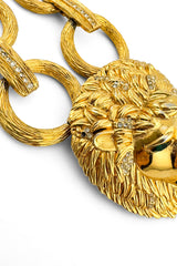 Vintage D'Orlan Lion Head Rhinestone missing rhinestone 1 @recess la
