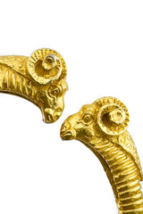 Ribbed Double Rams Head Bracelet by Kenneth Lane heads close @ Recess LA