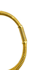 Ribbed Double Rams Head Bracelet by Kenneth Lane hinge @ Recess LA