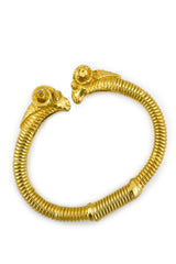 Ribbed Double Rams Head Bracelet by Kenneth Lane close @ Recess LA