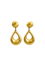 Vintage Anne Klein Teardrop Dangle Necklace & Earrings Set earrings front @recess la