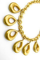 Vintage Anne Klein Teardrop Dangle Necklace & Earrings Set necklace pendant detail @recess la