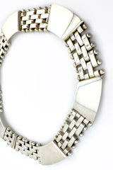 Vintage Zina Sterling Panther Chain Collar Necklace detail @recess la