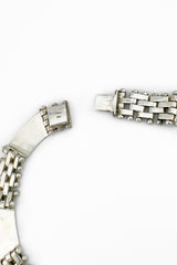 Vintage Zina Sterling Panther Chain Collar Necklace clasp @recess la