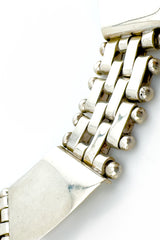 Vintage Zina Sterling Panther Chain Collar Necklace wear detail @recess la