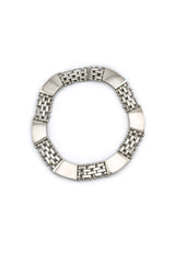 Vintage Zina Sterling Panther Chain Collar Necklace front @recess la