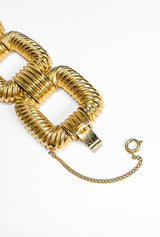 Vintage Ciner Twist Square Link Bracelet clasp @recess la