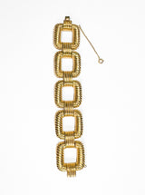 Vintage Ciner Twist Square Link Bracelet front extended @recess la