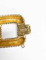 Vintage Ciner Twist Square Link Bracelet signature @recess la