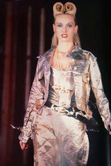 Metallic Denim Jacket by Vivienne Westwood on model on '93 runway @ Recess LA