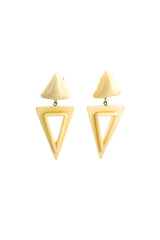 Vintage Jewellians Acrylic Triangle Dangle Earrings front @recess la