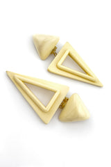 Vintage Jewellians Acrylic Triangle Dangle Earrings detail @recess la
