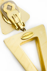 Vintage Jewellians Acrylic Triangle Dangle Earrings cartouche @recess la