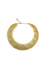Vintage Trifari Scroll Filigree Collar Necklace front @recess la