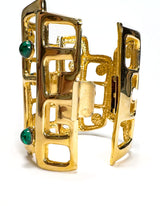 Vintage Wide Stone Cage Bracelet clasp @recess la