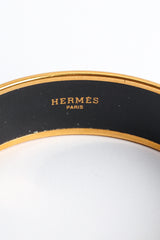 Vintage Hermés Horse Carriage Wide Enamel Bracelet signed @ Recess LA