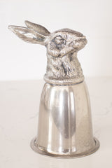 Vintage Gucci 6 Silver Hunting Animal Stirrup Cups & Tray Set rabbit at Recess Home Los Angeles