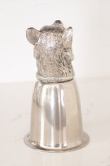 Vintage Gucci 6 Silver Hunting Animal Stirrup Cups & Tray Set at Recess Home Los Angeles