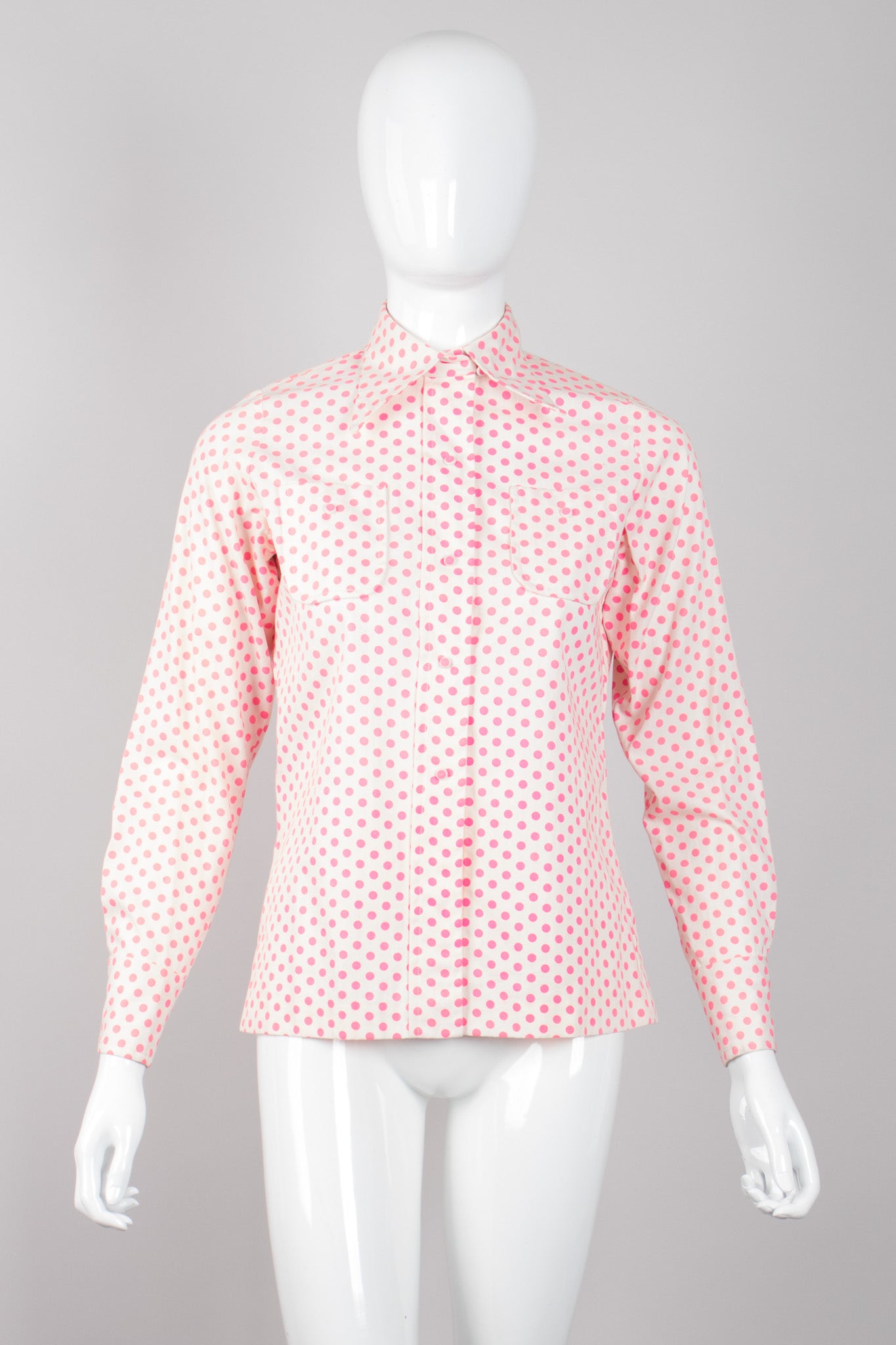 Sarff Zumpano Vintage Appliqué Flowerpot Dot Shirt & Skirt Set
