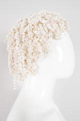 Albrizio Lord & Taylor Lily Of The Valley Crochet Casque Cap Hat