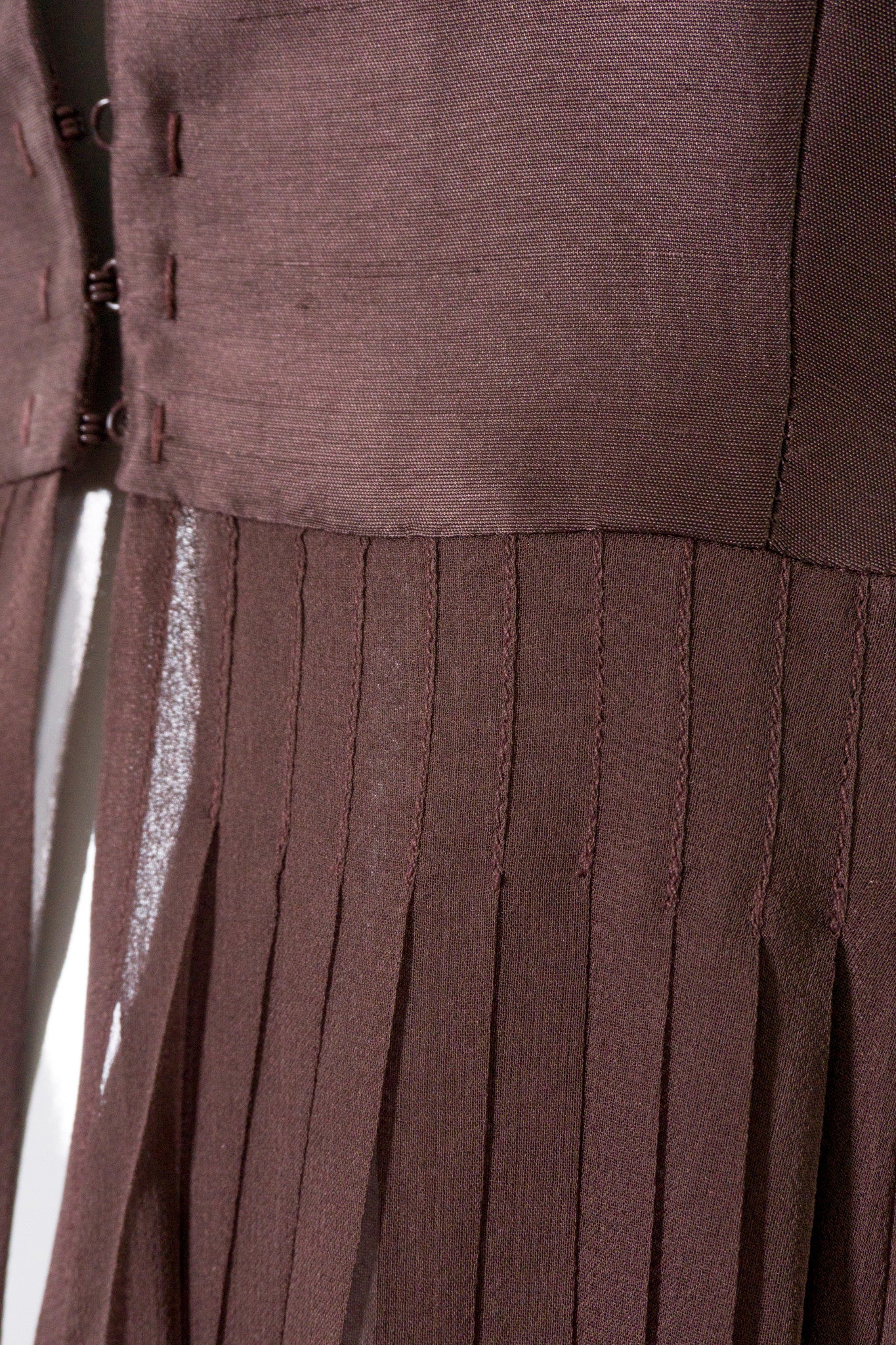 Morgane Le Fay Sheer Silk Vest Bodice Dress