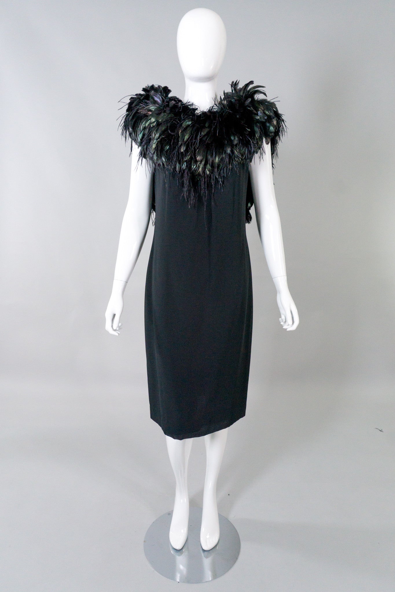 Lilli Diamond Vintage Feather Boa Cocktail Dress