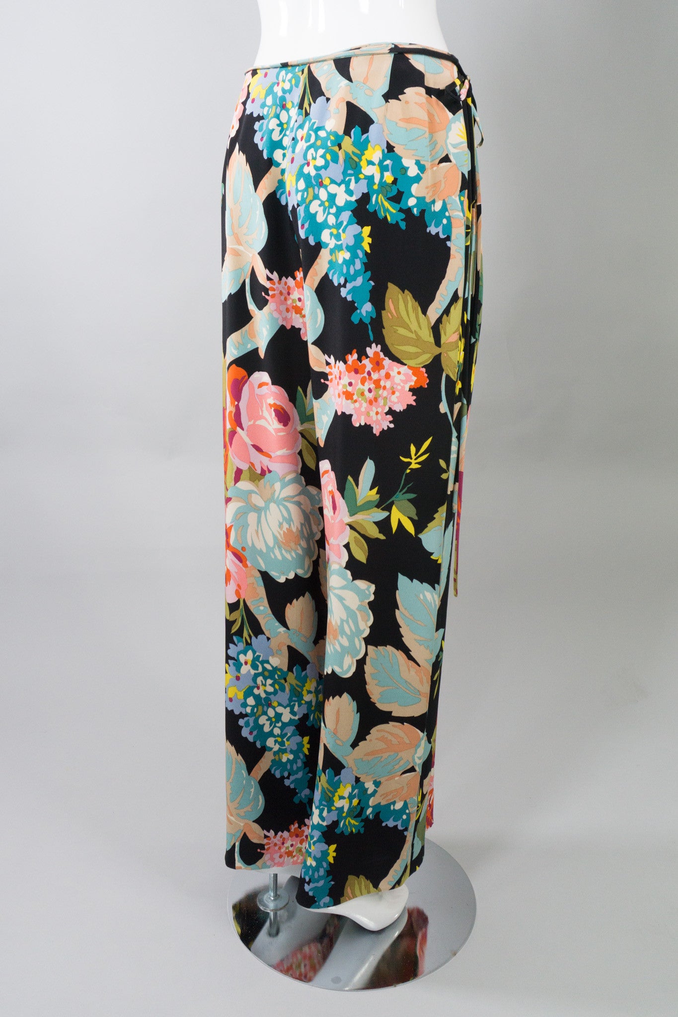 Perry Ellis Portfolio Floral Silk Wrap Pant