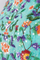 Escada Beaded Sequin Boxy Crop Top