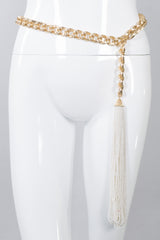 Vintage Beaded Tassel Chain Belt or Necklace