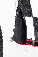 Escada by Ella Singh Checkerboard Comic Explosion Sequin Cocktail Dress