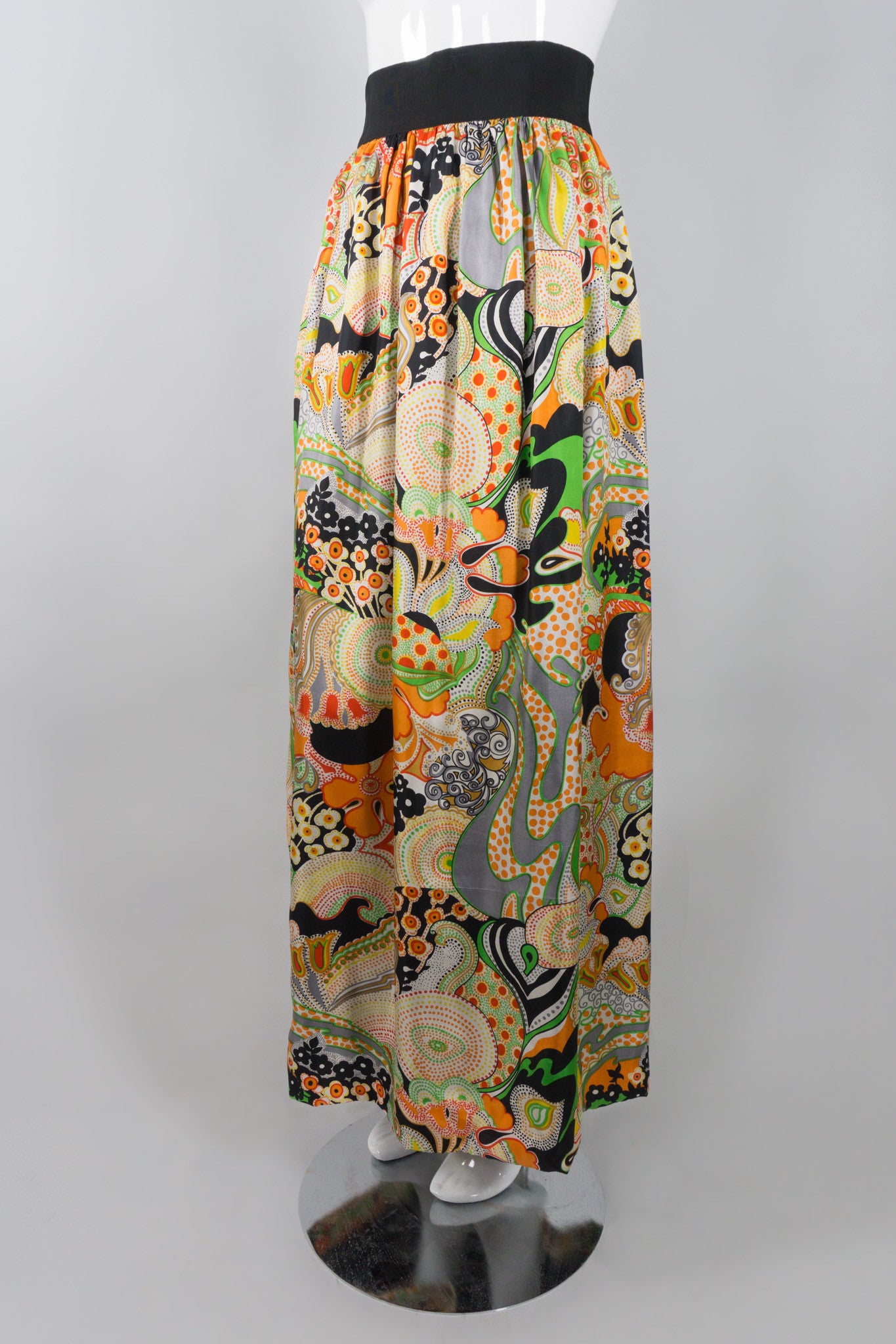 Bill Tice Vintage Psychedelic Silk Wrap Samurai Skirt