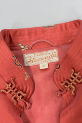 Alexander Imports Vintage Fitted Satin Mandarin Vase Jacket