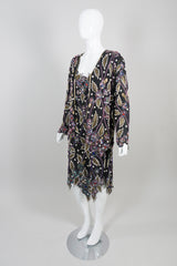 Liilie Rubin Vintage Beaded Leaf Sheath Dress