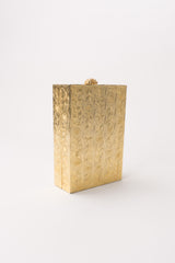 Walborg Vintage Golden Sunflower Metal Box Bag