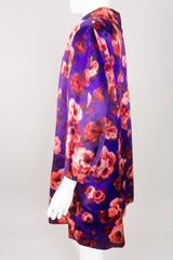 Originale Classic Silk Floral Cocoon Coat
