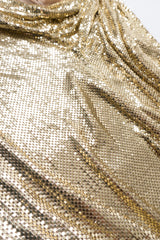 Ferrara Gold Metal Mesh Rhinestone Shift Dress