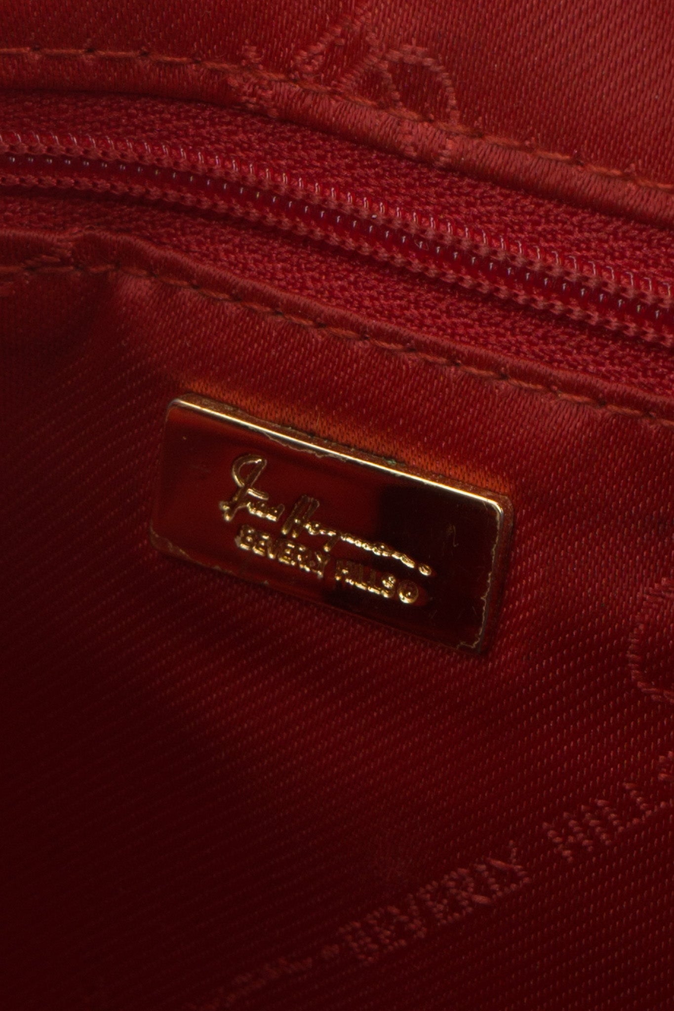 Fred Hayman Croc Embossed Leather Satchel Handbag