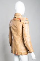 Francois Villon Paris Snake Trim Leather Shirt Jacket