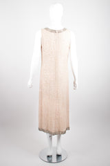 Mr. Blackwell Vintage Sheer Sequined Chiffon Nude Naked Dress