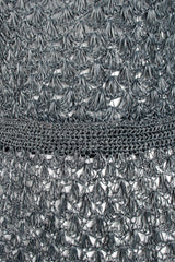 Vintage Crochet Mesh Raffia Colorblock Dress