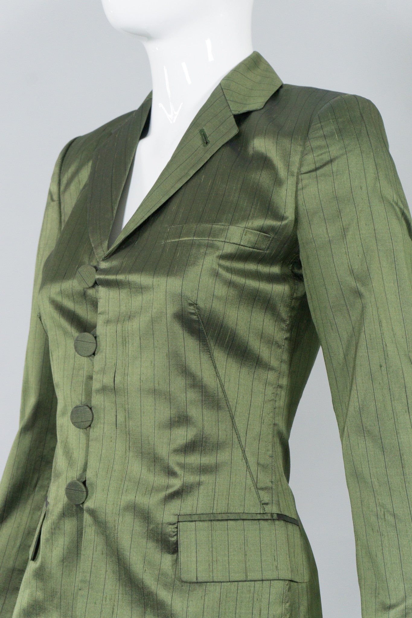 Jean Paul Gaultier Classique Silk Pinstripe Jacket